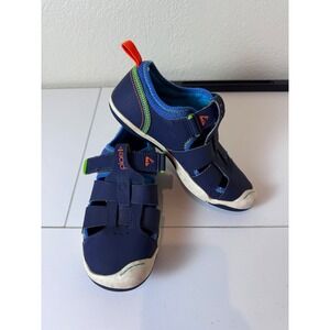 Plae Sam 2.0 Water Sandals Kids Size 2 Blue Neon Lightweight Breathable